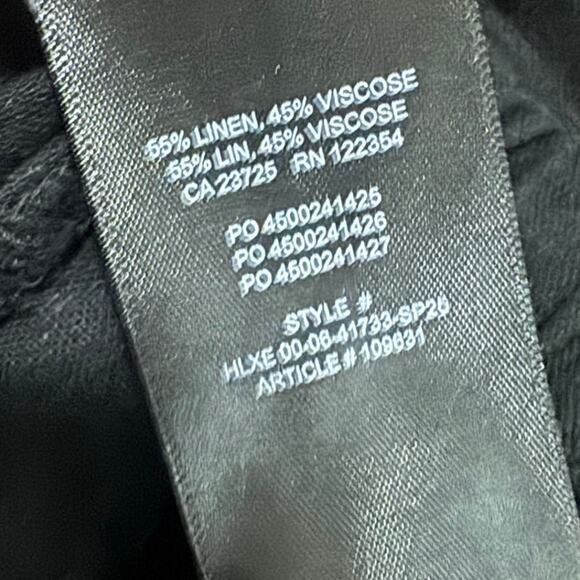 The Group Babaton Linen Blend Wide Leg Pants Black Large Pull On Minimalist - Picture 5 of 6